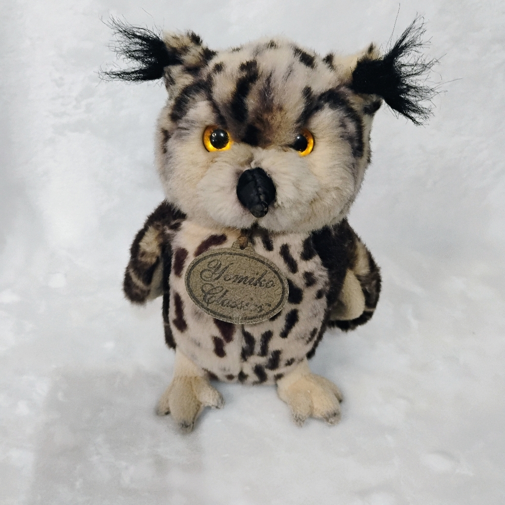 Yomiko Classics Spotted Brown Owl Plush Russ Stuffed‎ Animal 9" Bird Toy B